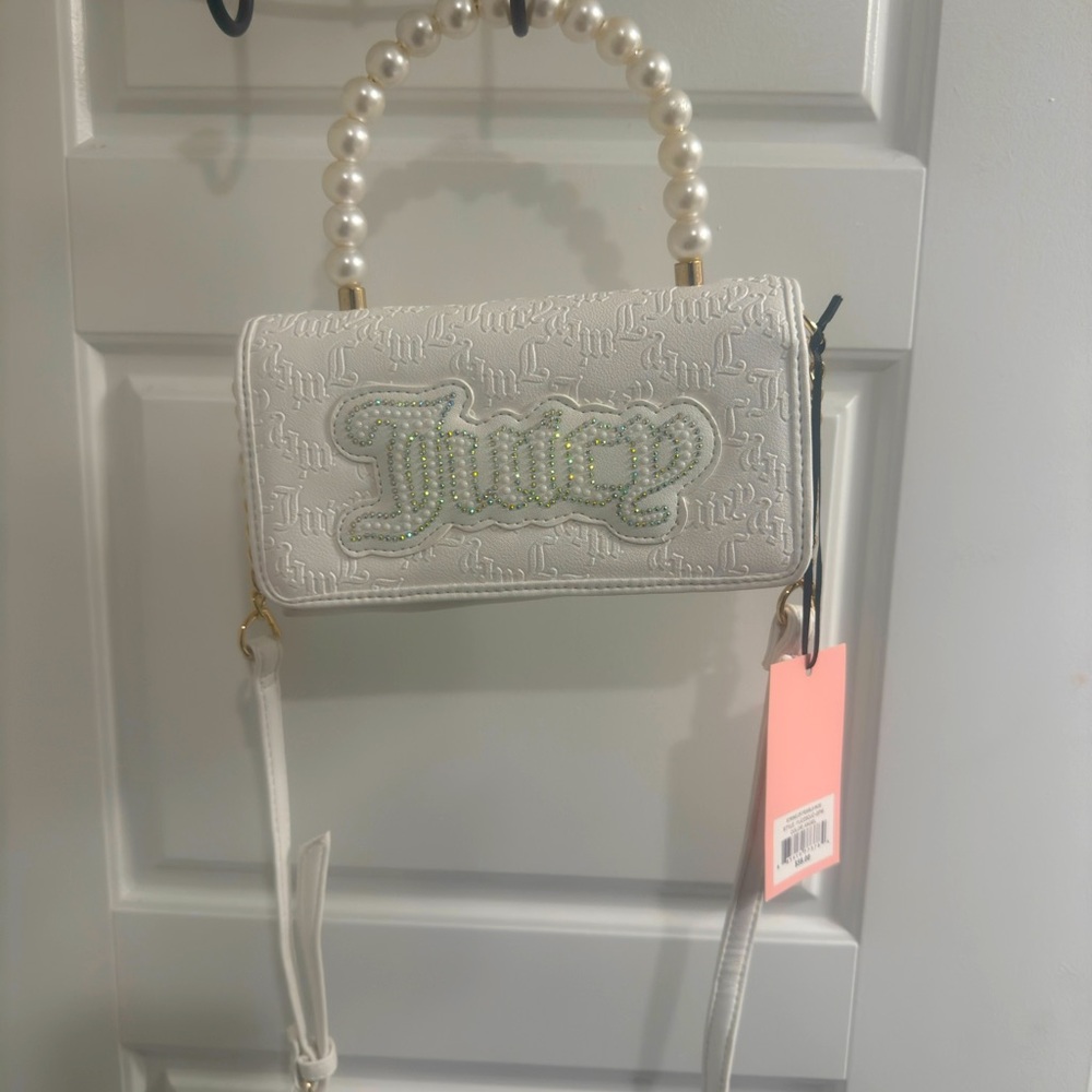 Juicy Couture White Pearl Handle Bag: STRING OF PEARLS WOS ⚪️🤍